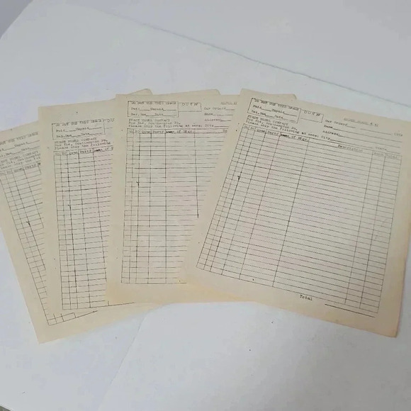 Nixon Model Company Order Forms Lot of 5 Vintage 1951 S Gauge Model Railroad - Picture 1 of 4